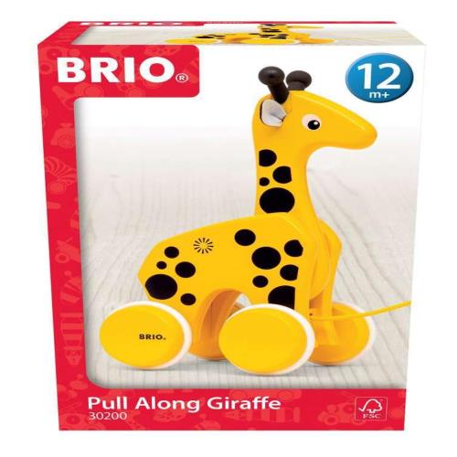 BRIO ブリオ プルトイ キリン 対象年齢 1歳~ 引き車 引っ張るおもちゃ 木製 知育玩具 30200