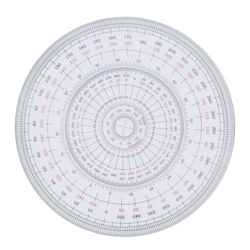 Uchida drawing instrument ウチダ製図器Uchidaseizuki 全円分度器 12cm 1-822-0000