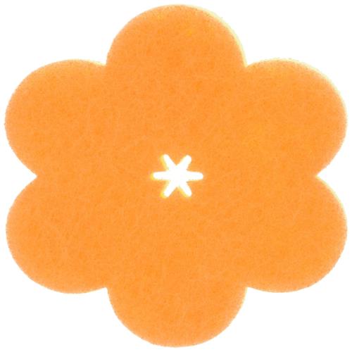 マーナ marna おはなスポンジ スポンジ 食器洗い / オレンジ 半分に折って使える キッチンスポンジ 薄型 スリム 食器用スポンジ K364O