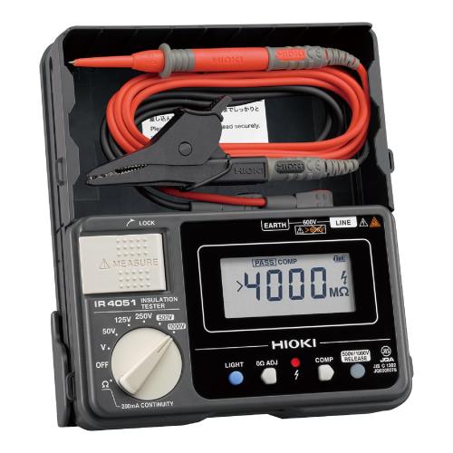 HIOKI 日置電機 IR4051-10 絶縁抵抗計 メガー テスター 日本製 JIS認証 デジタル 5レンジ 50V 125V 250V 500V 1000V