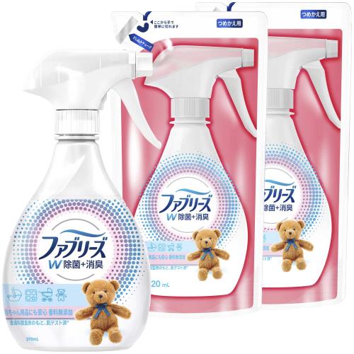 まとめ買い ファブリーズ 除菌消臭スプレー 布用 香料無添加 本体 370m L+詰め替え 320m LX2個