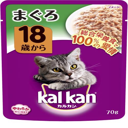 カルカン パウチ 18歳から まぐろ キャットフード 2 まぐろ 高齢猫用 70g×16 まとめ買い