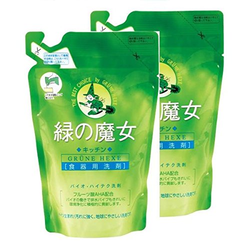 まとめ買い ミマスクリーンケア 緑の魔女 キッチン食器用洗剤 つめかえ 360mlx2個