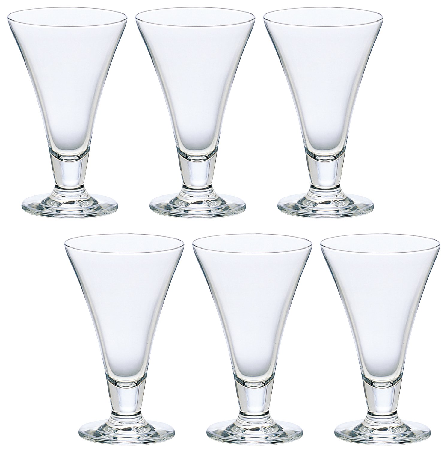 アデリアADERIA H・AXドレッシー パフェグラス クリア 290ml 6個セット 日本製 デザート サンデー 容器 カップ ガラス おしゃれ アイスクリーム クリームソーダ 足付き 喫茶店 食器