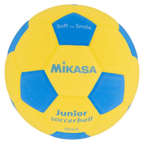 ミカサMIKASA ジュニア サッカーボール 3号 スマイルサッカー 約150g イエロー/ブルー 貼りボール SF3J-YBL 推奨内圧0.10-0.15kgf/？