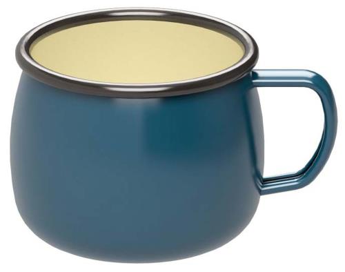 キャプテンスタッグCAPTAIN STAG BBQ用 コップ ホーローマグカップ ダークブルー 400ml UH-504 幅88×奥行117×高さ75mm