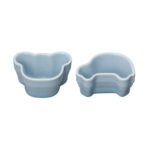 ル・クルーゼLe Creuset 耐熱容器 子ども ベビー・ツイン・ラムカンベアークルマ コースタルブルー 耐熱 耐冷 電子レンジ オーブン 対応 出産祝い お食い初め 男の子 ギフト 日本正規販売品