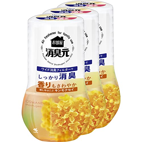 まとめ買いお部屋の消臭元 癒しをはこぶ キンモクセイ 消臭芳香剤 消臭剤 消臭 芳香剤 玄関 リビング 部屋用 消臭芳香剤 400ml×3個 小林製薬