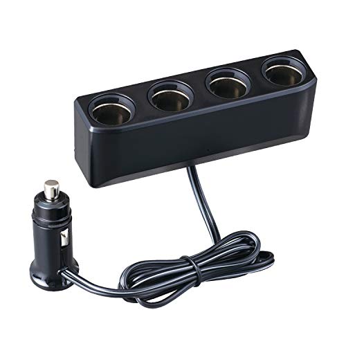 セイワSEIWA 車内用品 シガーソケット増設分配器 ソケット4連 コードタイプ F317 プラグ抜け防止 12V/24V車対応 出力7A 約1m