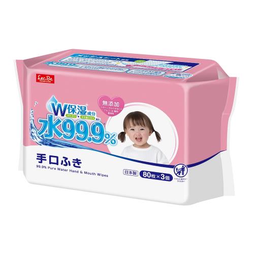 レックLEC 純水ベビーケア 99.9% 手口ふき メッシュシート 80枚×3個 240枚 コラーゲン モモ葉エキス W保湿成分配合 弱酸性 日本製