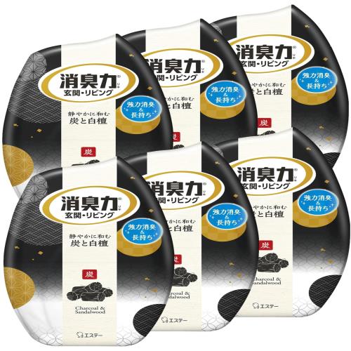 消臭力 まとめ買い 玄関 リビング 部屋用 置き型 炭と白檀 400m L×6個 お部屋の消臭力 部屋 寝室 消臭剤 消臭 芳香剤
