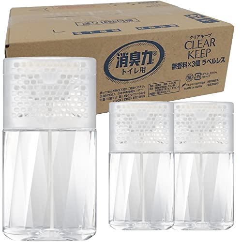 消臭力 トイレ クリアキープ ラベルレス トイレ用 置き型 無香料 400m L×3個 トイレの消臭力 クエン酸配合 消臭剤 消臭 芳香剤 きれい生活