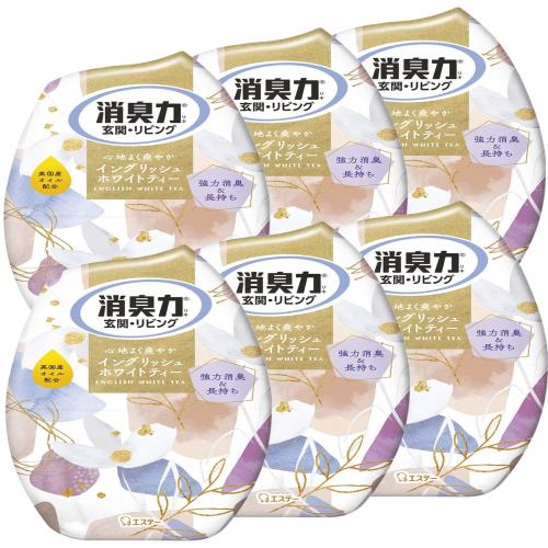消臭力 まとめ買い 玄関 リビング 部屋用 置き型 イングリッシュホワイトティー 400m L×6個 お部屋の消臭力 部屋 寝室 消臭剤 消臭 芳香剤