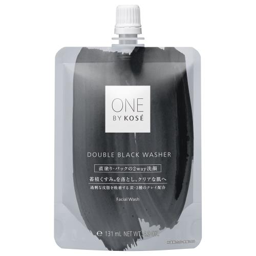 ONE BY KOSEワンバイコーセー 洗顔 毛穴 ダブル ブラック ウォッシャー 本体 140g 皮脂 くすみ 角質 クレイ