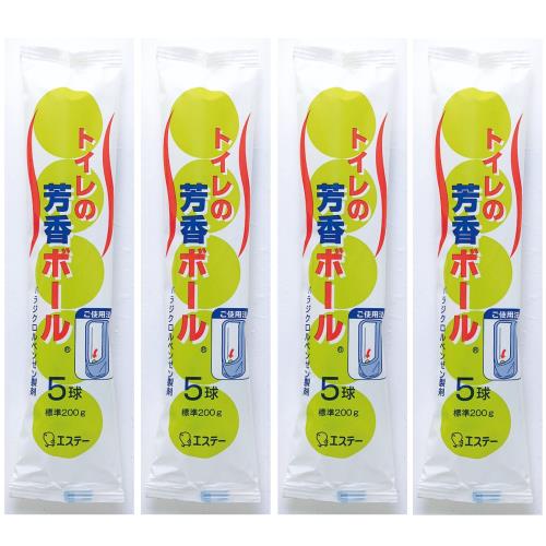 エステー まとめ買い トイレの芳香ボール トイレ用 芳香ボール 5球 男子トイレ用 消臭剤 200g×4個 トイレ オフィス 防臭剤 消臭 芳香剤 R