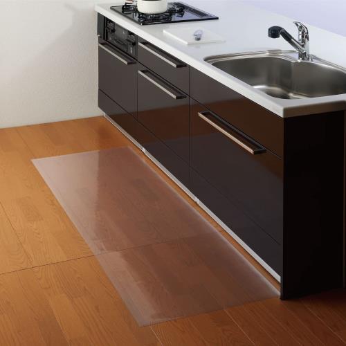 質の高い日本製Belcaベルカ 日本製 透明マット キッチンマット 180cm 幅180×奥行60×厚さ0.08cm クリア 保護マット キズ 汚れ 防止 お手入れ簡単 カットOK 床暖房対応 KM6