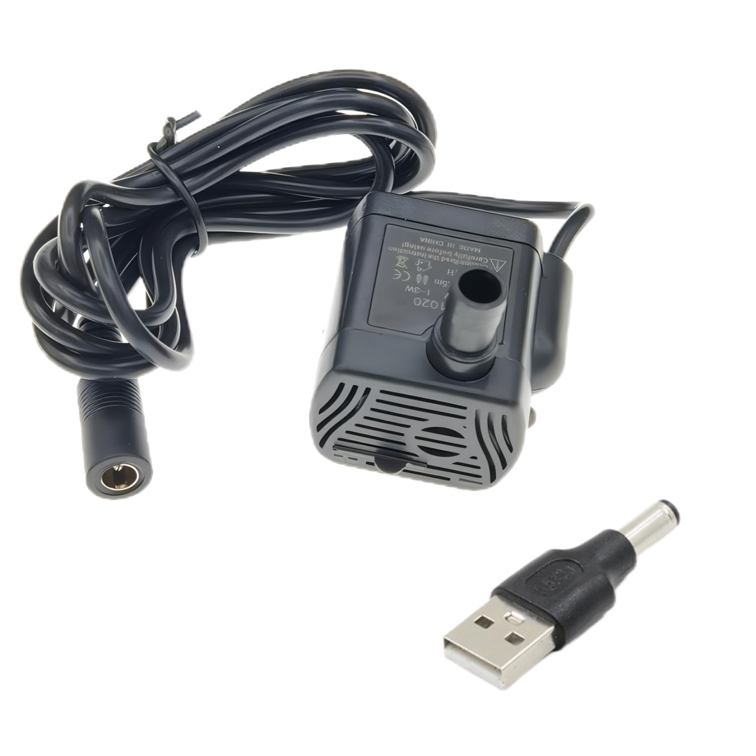 水中ポンプ 小型 水槽用 ミニ 排水ポンプ 池 USB給電 DC給電 5.5-12V 潜水 静音 揚程0.5-1.5M 調整可能 循環ポンプ 給水・排水ポンプ 水族館給水 釣り用 猫給水用 水槽水循環
