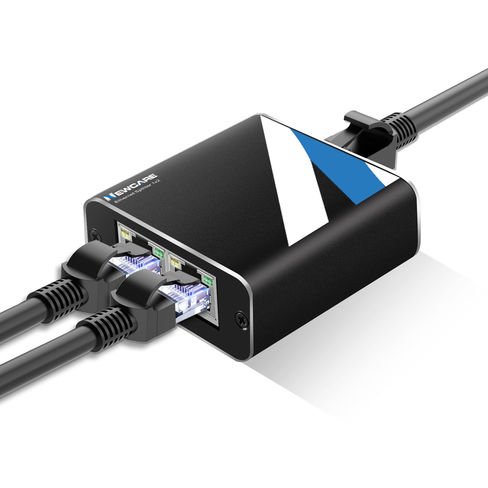 NEWCARE LAN 分配器 1入力2出力 高速1000Mbps LANケーブル 分岐 ネットワーク 分配器 LANポート 増設 有線LAN ハブ ギガビットLANケーブル 二股 LANインターネッ