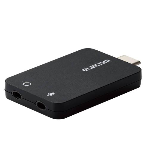 エレコム オーディオ 変換アダプタ USB タイプc - 3.5mm ステレオミニジャック 3極 / 4極 対応 ヘッドホン イヤホン マイク 直挿しタイプ ノイズ解消 クリアな音声を届けるチューニン