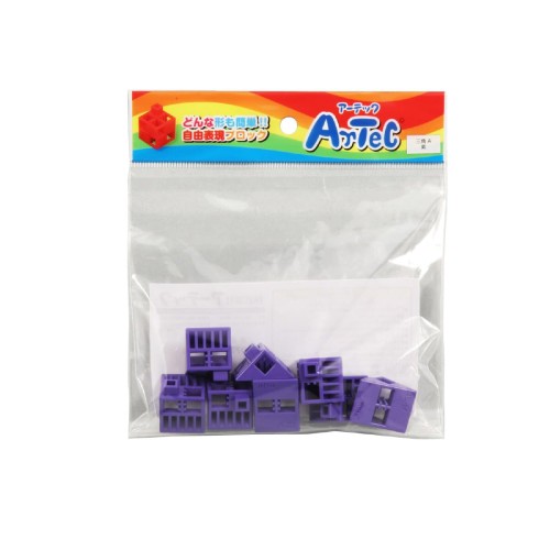 アーテック Ar Te Cブロック 三角 A 単品 8個セット 77808 紫