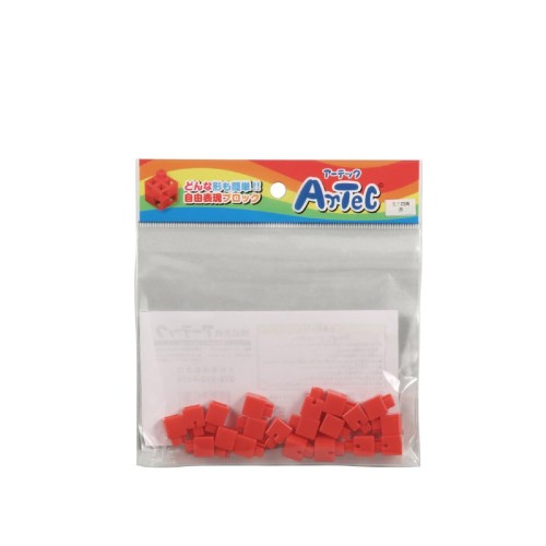 アーテック Ar Te Cブロック ミニ四角単品 20個セット 77819 赤
