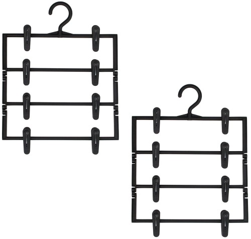 サワフジ ハンガー スカート すっきり 4段 2個組み SS-04C-2P ブラック