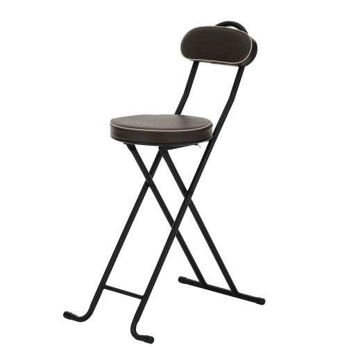武田コーポレーション チェア・折りたたみ・ハイタイプ・キッチン・ダイニング ブラウン 35.5×57×86cm 折りたたみ クッションチェア ハイタイプ T8-OKCH86BR