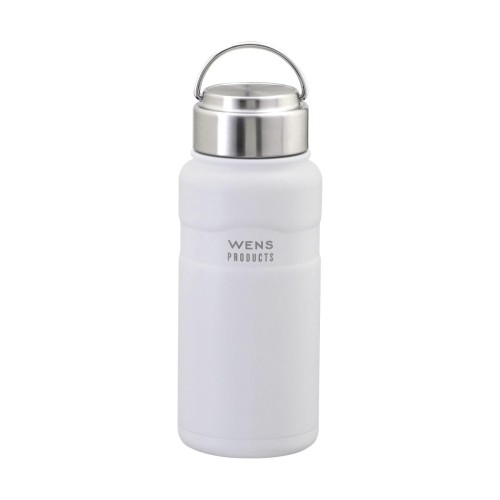 アトラス 水筒 500ml 保冷 保温 真空断熱 ステンレス マグボトル スクリュー 直飲み 洗いやすい アウトドア WENS ウェンズ 530ml ホワイト 白湯 AWPB-500WH