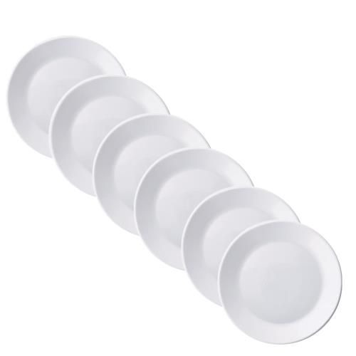 PYREX パイレックス ミルクグラス ディナープレート 26cm 皿 プレート 割れにくい 軽量 電子レンジ対応 食洗機対応 強化ガラス ジャストホワイト PXMK-DP105-JW/JP 6枚セッ
