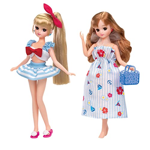 タカラトミー(TAKARA TOMY) リカちゃん ドレス LW-13 マリンワンピセーラー水着セット 着せ替え おままごと おもちゃ 3歳以上