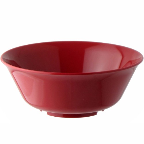 ナガオ 割れない食器 ライト ラーメンどんぶり 19cm 1170ml レッド 食洗機 電子レンジ 使用可 日本製 1717R