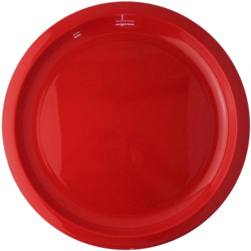 ナガオ 割れない食器 ライト 大皿 丸皿 26×2.1cm レッド 食洗機 電子レンジ 対応 日本製 1708R