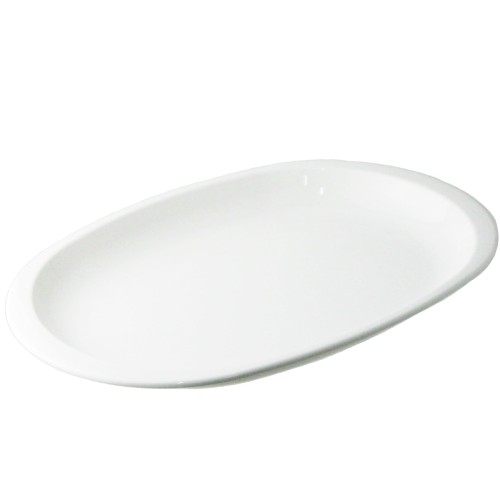ナガオ 割れない食器 ライト 小判皿 26×17.3×2.3cm ホワイト 食洗機 電子レンジ 対応 日本製 1707W
