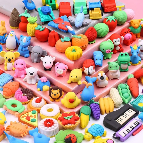 100PCS 子供用消しゴムかわいい 動物 鉛筆消しゴム ミニパズル鉛筆消しゴム 子供 パズル消しゴム 消しゴムパーティーギフト 鉛筆消しゴム 小学生 おもしろ消しゴムセットミニパズル鉛筆消しゴム記念
