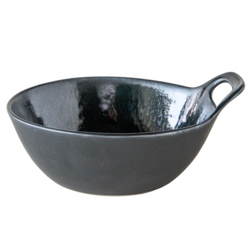 TAMAKI ヒナタ とんすい 手付 ブラック 340ml 12.5×14×7cm 電子レンジ・食洗機対応 T-958797