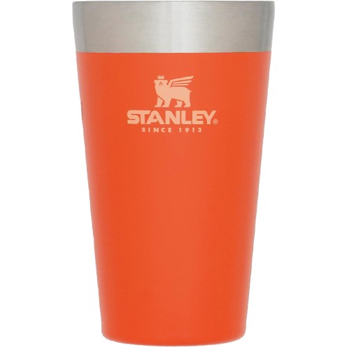 STANLEY(スタンレー) スタッキング真空パイント 0.47L パーシモンオレンジ 真空断熱タンブラー ステンレス コーヒー 保温保冷 ビール アウトドア スポーツ観戦 食洗機対応 保証 (日本正