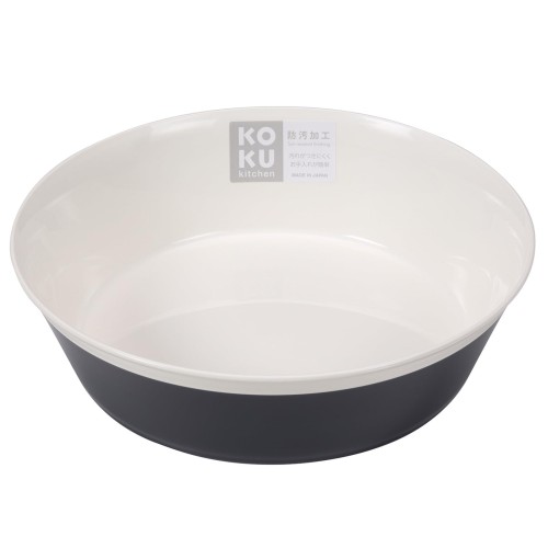 KOKUBO(コクボ) KOKU ラウンド深皿 大 スチールグレー 18？ 食洗機対応 キッチン 食器 耐熱 レンジ 対応 軽量 プラスチック 割れない おしゃれ 可愛い ボウル シンプル カレー サ