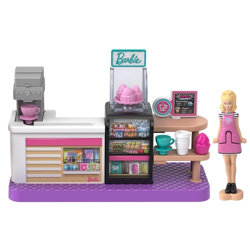 バービー(Barbie) ミニバービーランド カフェ きせかえ人形・ハウス ままごと・ごっこ遊び マイクロドール １体付 プレイセット 6歳から