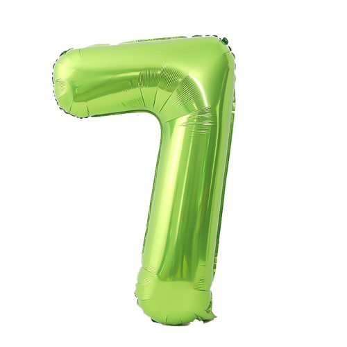 グリーン 誕生日 数字 バルーン 1PCS 緑い ナンバー バルーン 7 ハッピーバースデー バルーン 7歳 誕生日 数字 バルーン 32インチ 約80cm アルミ風船 結婚式 記念日 お祝い