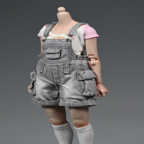 [TOYBARJAPAN] 1/6 フィギュア 用 アクセサリー/TBLeague等素体に適合 特別提供 女子高生JK学生 カーゴポケットオーバーオールショーツ(素体とヘッドと靴下とシャツは含みません