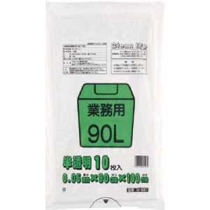 ワタナベ 業務用ポリ袋90L 白半透明 M90D