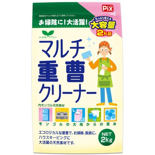 ライオンケミカル ピクス マルチ重曹クリーナー(食器 鍋 浴槽 換気扇 レンジ キッチン)天然素材 2kg 大容量