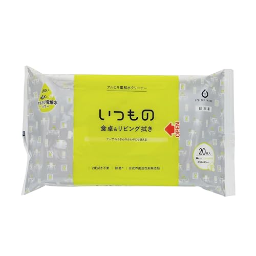 服部製紙 掃除シート アルカリ電解水 合成界面活性剤 不使用 除菌 シートサイズ約18×30cm 食卓 リビング 用クリーナー ALP-4 20枚入