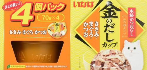 いなば 金のだしカップ ささみ・まぐろ・かつお 70g×4個