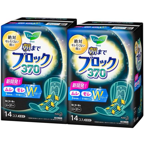 まとめ買いロリエ 朝までブロック 370 羽つき 37cm 14コ入×2個