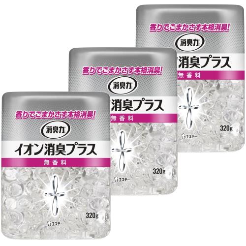 まとめ買い 消臭力 クリアビーズ イオン消臭プラス 部屋 部屋用 消臭剤 本体 無香料 320g×3個セット