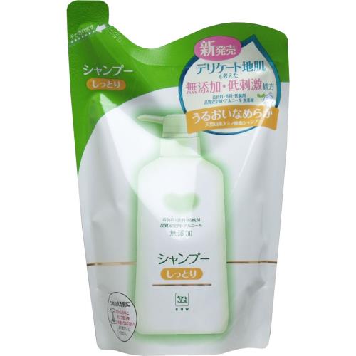 牛乳石鹸 カウブランド 無添加 シャンプー しっとり 詰替用 380ml×3点セット(4901525007252)