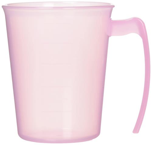小森樹脂 食器 コップ 手付スタッキングコップ ピンク 300ml ハンドル付でも積み重ねできる 日本製 φ8×H9.5cm300ml