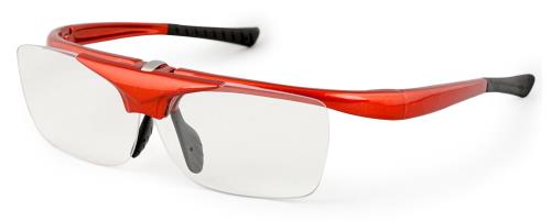 デューク 老眼鏡 跳ね上げ +2.5 度数 ハネアゲハイパー レッド DR-008-7+2.50