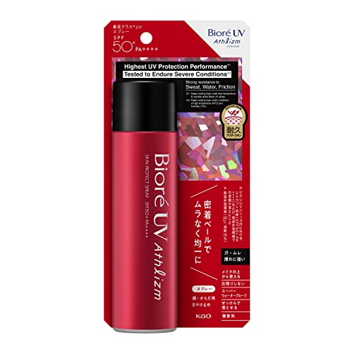 ビオレ UV アスリズム スキン プロテクト スプレー 日焼け止め 90g SPF50+ / PA++++ 40℃・湿度75% の過酷な環境にも耐える密着透明UVスプレー 無香料 90グラム (x 1